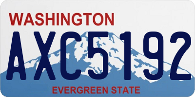 WA license plate AXC5192
