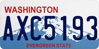 WA license plate AXC5193