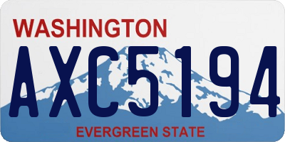 WA license plate AXC5194