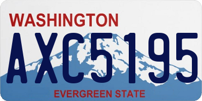 WA license plate AXC5195