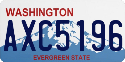 WA license plate AXC5196