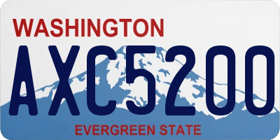 WA license plate AXC5200