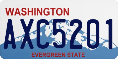 WA license plate AXC5201