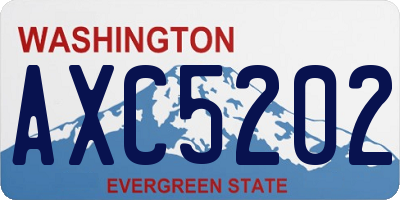 WA license plate AXC5202