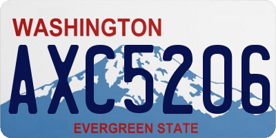 WA license plate AXC5206