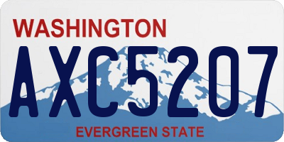 WA license plate AXC5207