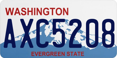 WA license plate AXC5208