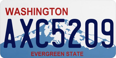 WA license plate AXC5209