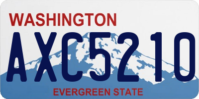 WA license plate AXC5210
