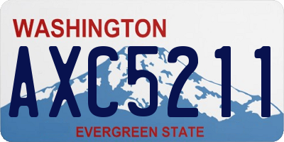 WA license plate AXC5211