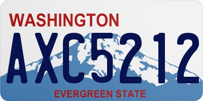 WA license plate AXC5212