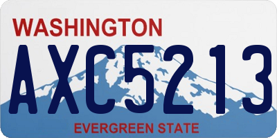 WA license plate AXC5213