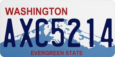 WA license plate AXC5214