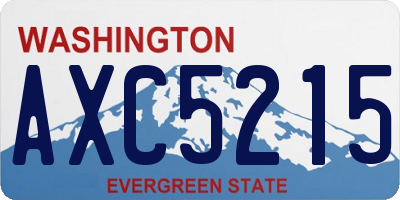 WA license plate AXC5215