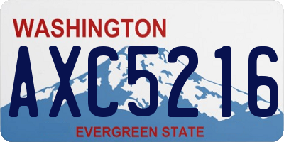 WA license plate AXC5216