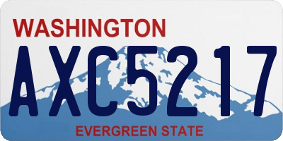 WA license plate AXC5217