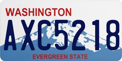 WA license plate AXC5218