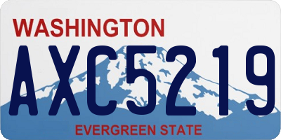 WA license plate AXC5219
