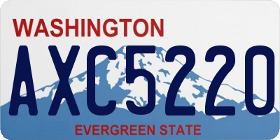 WA license plate AXC5220