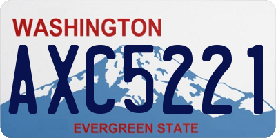 WA license plate AXC5221
