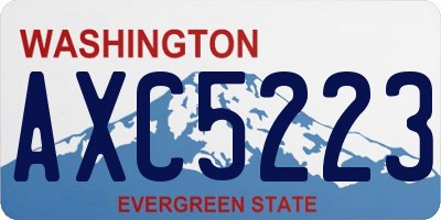 WA license plate AXC5223