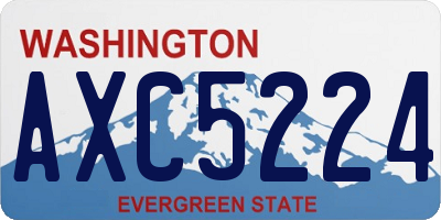 WA license plate AXC5224