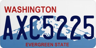 WA license plate AXC5225
