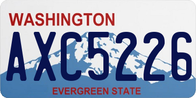 WA license plate AXC5226