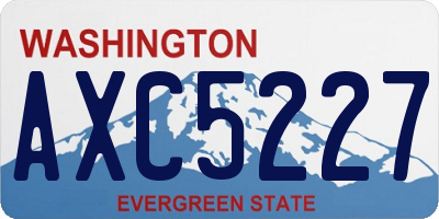 WA license plate AXC5227