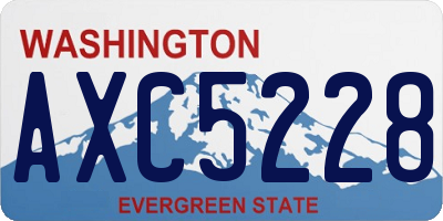 WA license plate AXC5228