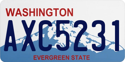 WA license plate AXC5231