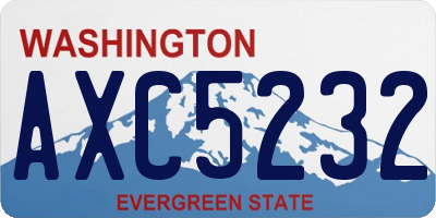 WA license plate AXC5232