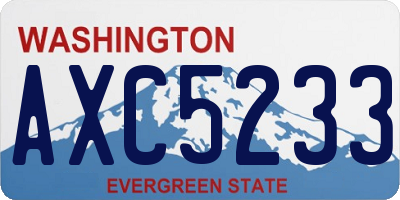 WA license plate AXC5233