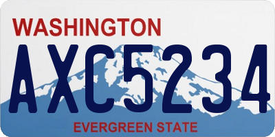 WA license plate AXC5234