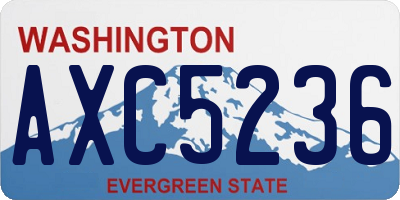 WA license plate AXC5236