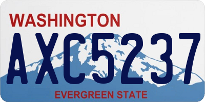 WA license plate AXC5237