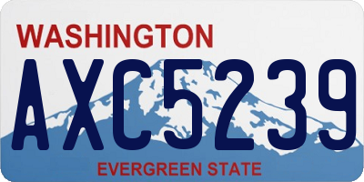 WA license plate AXC5239