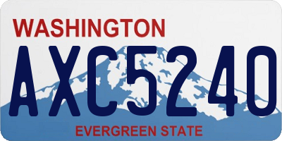 WA license plate AXC5240