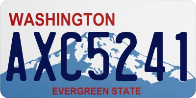 WA license plate AXC5241
