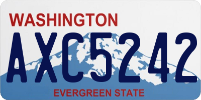 WA license plate AXC5242