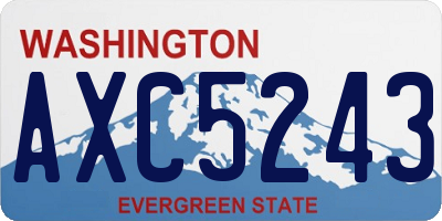 WA license plate AXC5243
