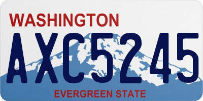 WA license plate AXC5245