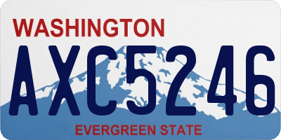 WA license plate AXC5246