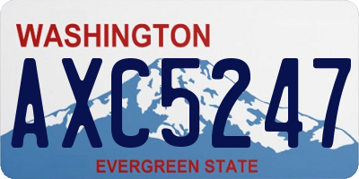 WA license plate AXC5247