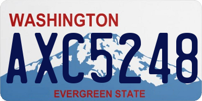 WA license plate AXC5248