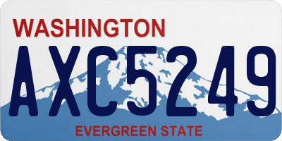 WA license plate AXC5249