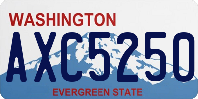 WA license plate AXC5250