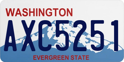 WA license plate AXC5251