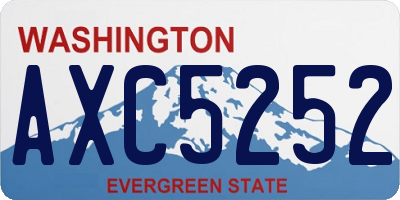 WA license plate AXC5252