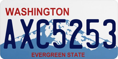 WA license plate AXC5253